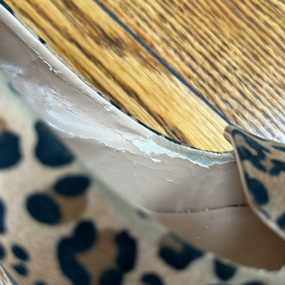 LC Lauren Conrad leopard print 4” heels. Size 7. AS IS!!!!! Inside is peeling - Picture 7 of 8